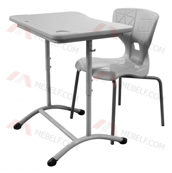 Школьный стол ШСТ11 и стул ШС11, серый